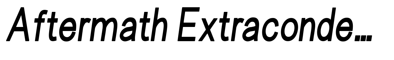 Aftermath Extracondensed Bold Italic